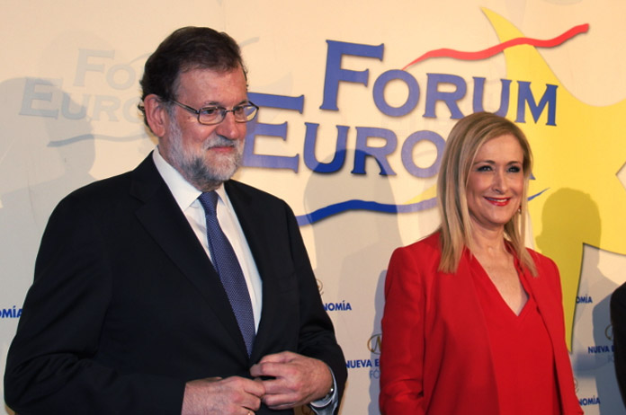 Mariano Rajoy y Cristina CIfuentes en el Fórum Europa