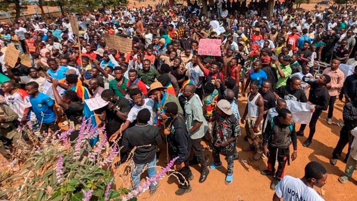 Manifestantes en Beni, en el este de la República Democrática del Congo. | Foto: ONU/George Musubao