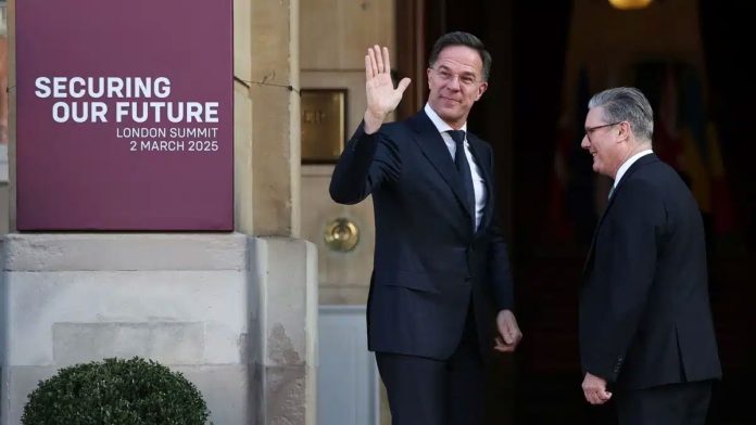 Rutte y Starmer, en la reunión de Londres. | EUROPA PRESS